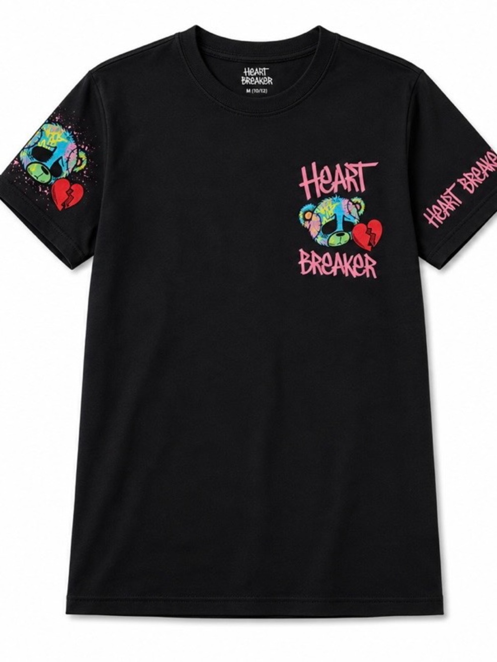 Kids "Heart Break" Graphic Tee - Black